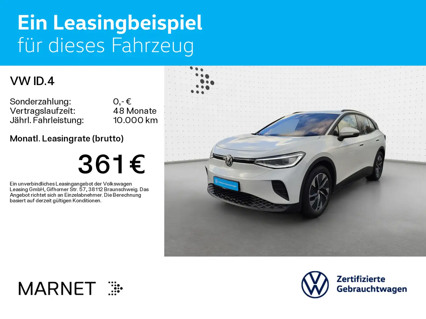 Volkswagen ID.4 PRO AHK*WÄRMEPUMPE*KAMERA*SPORTPAKET*IQ.LIG Weiß - 2