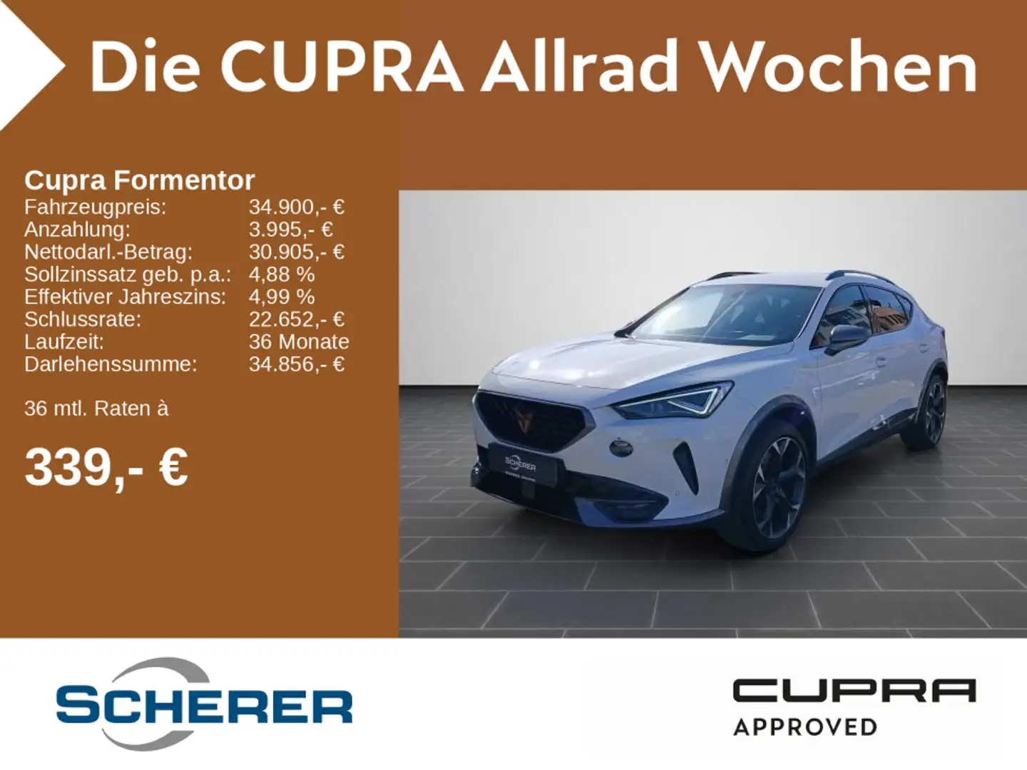 CUPRA Formentor VZ 2.0 TSI DSG 4Drive MATRIX LED NAVI Weiß - 1