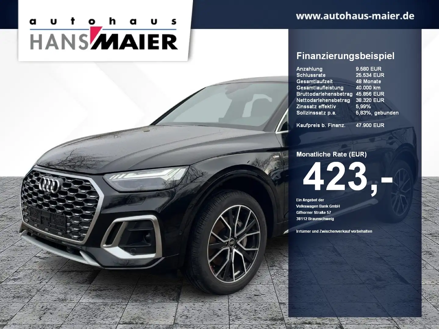 Audi Q5 Sportback TFSIe quattro S line AHK Matrix Nav Schwarz - 1