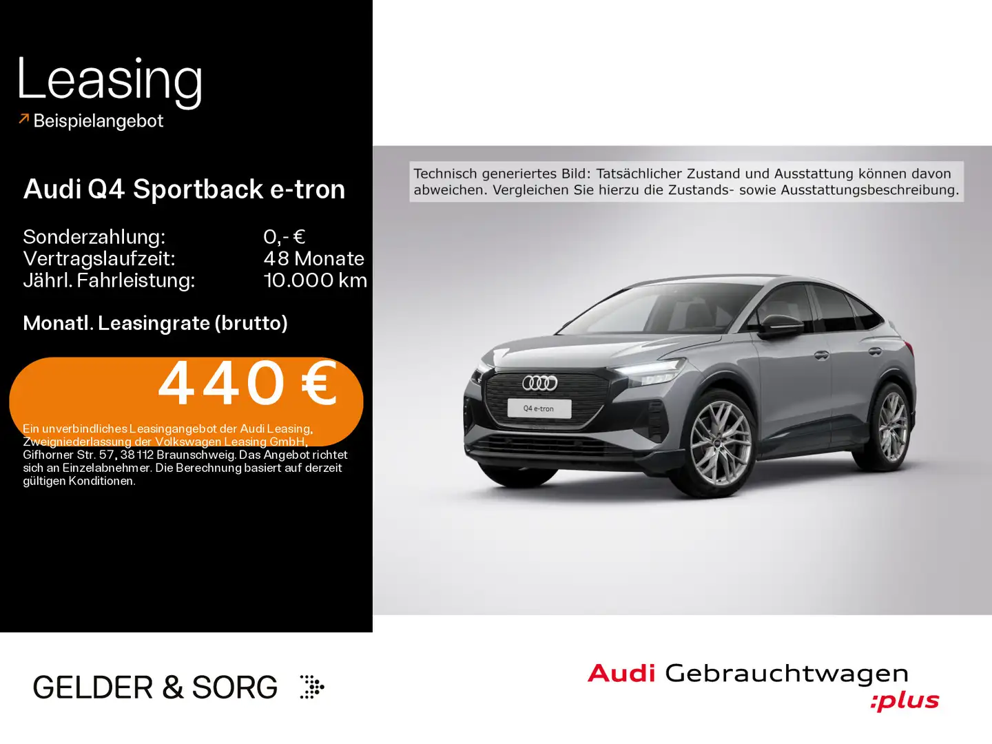Audi Q4 e-tron Q4 Sportback 45 e-tron qu. S line 0,25%*AHK*HuD Grau - 1