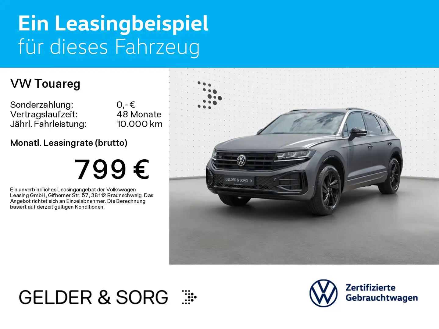 Volkswagen Touareg 3.0 TDI 4Motion R-Line ACC*AHK*Standheiz Gris - 2
