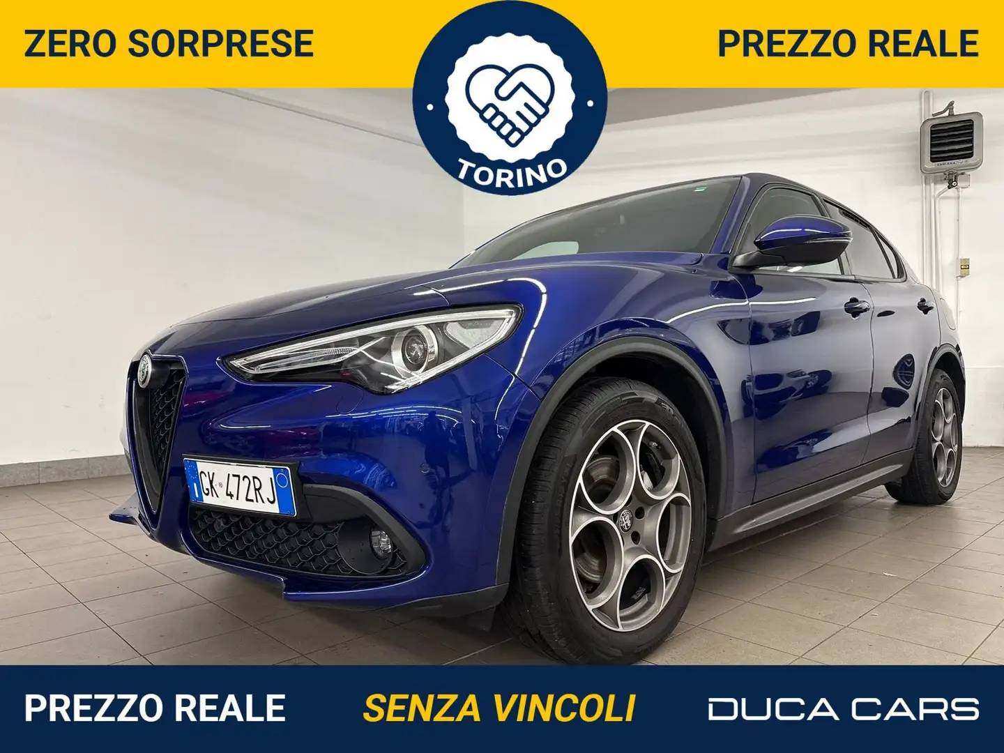 Alfa Romeo Stelvio 2.2Turbodiesel 160CV AT8RWD Sprintanche a314€ Blu/Azzurro - 1
