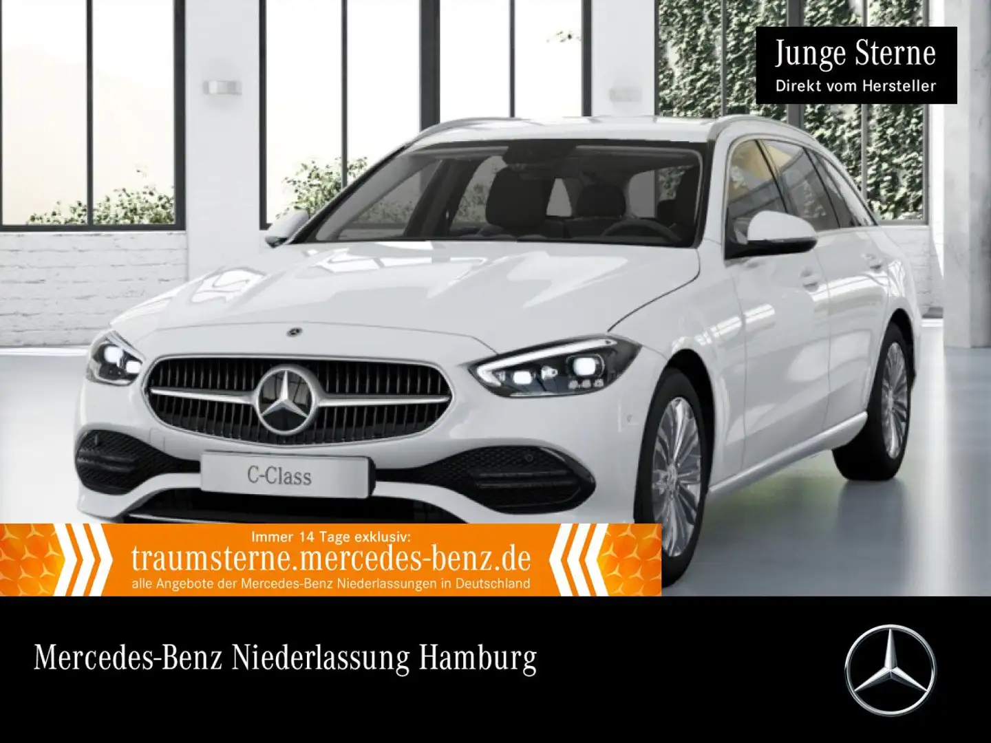 Mercedes-Benz C 200 T AVANTG+KAMERA+TOTW+KEYLESS+9G Weiß - 1