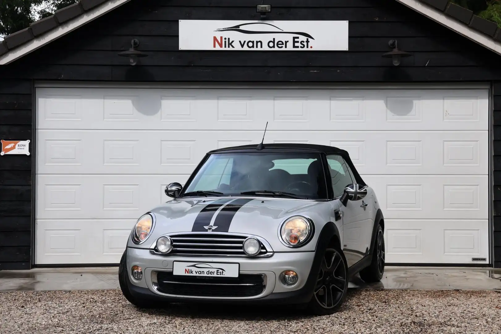 MINI Cooper D Cabrio 1.6 Chili-Stoelverwarming-Carplay Gris - 1
