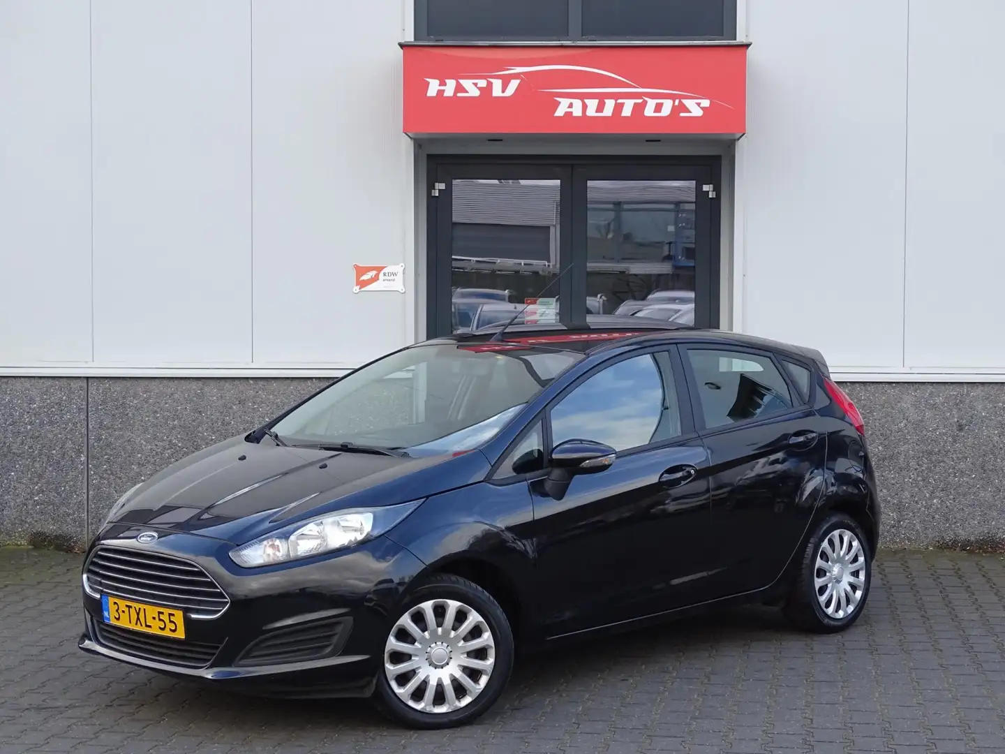 Ford Fiesta 1.0 Titanium navi airco 4-deurs org NL Zwart - 1