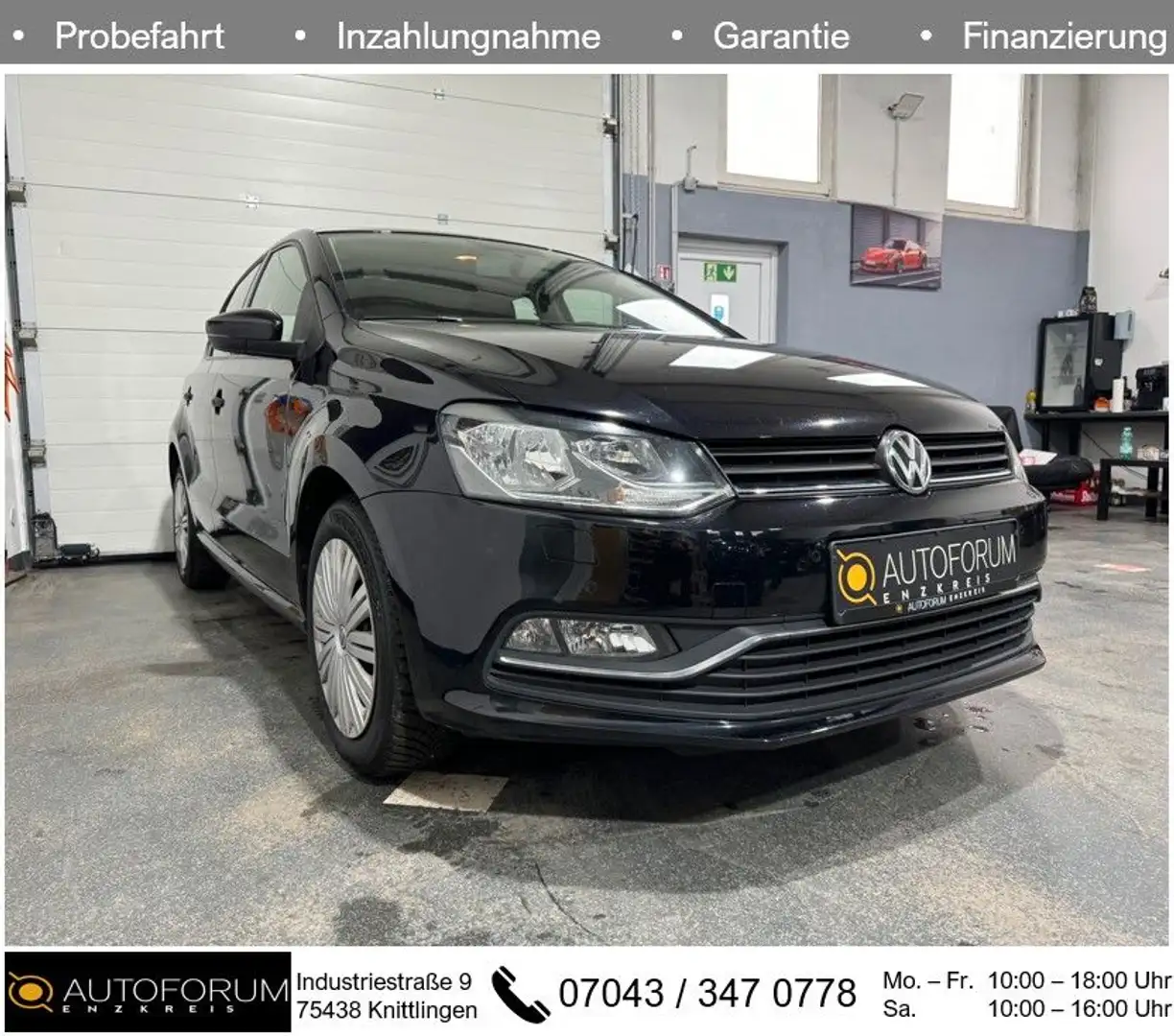 Volkswagen Polo 1.2 TSI 90PS *PDC*KLIMA*SHZ Schwarz - 1