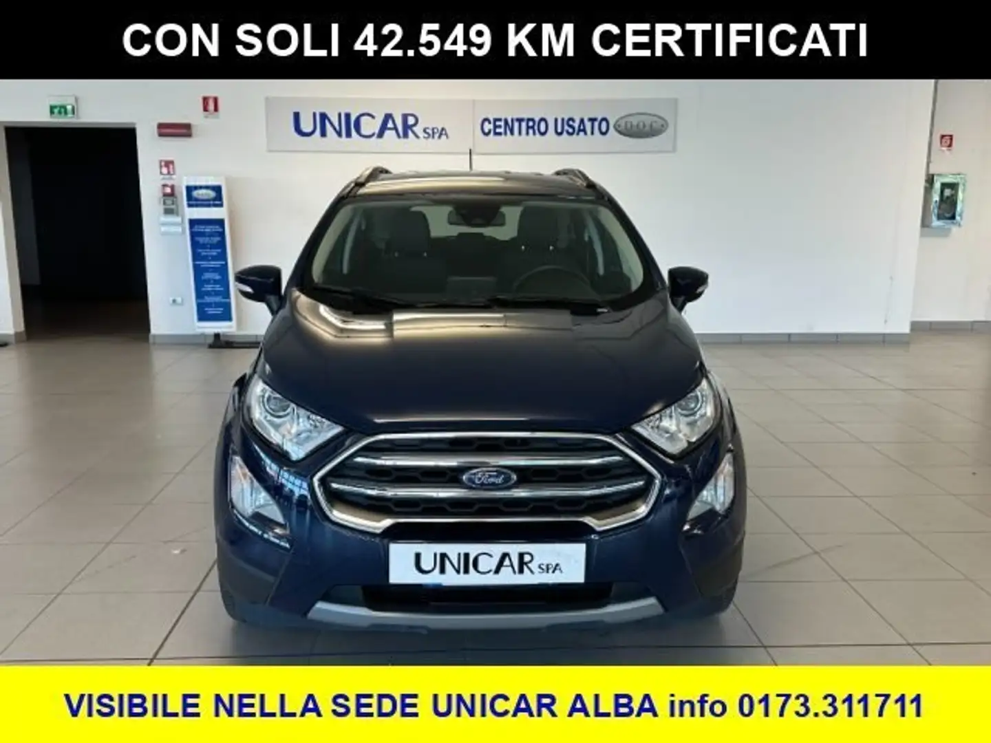 Ford EcoSport 1.000 BENZINA 125 CV TITANIUM + GARANZIA UFFICIALE Blu/Azzurro - 2