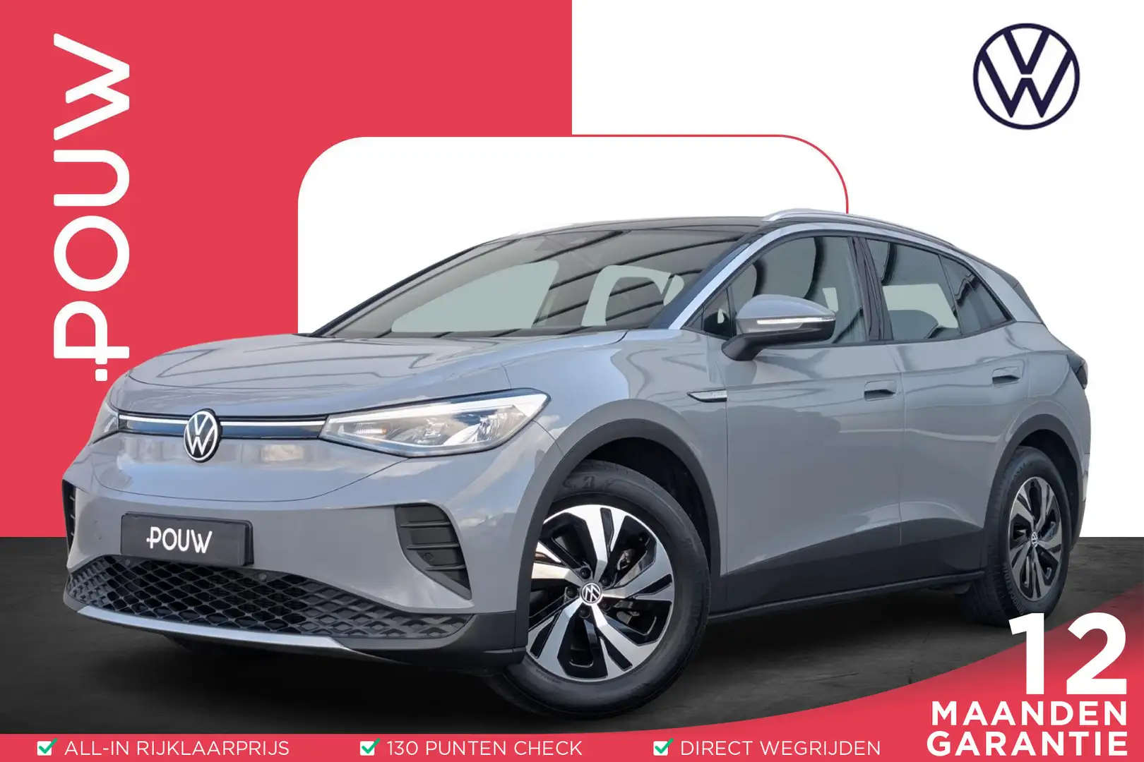 Volkswagen ID.4 150pk Pure 52 kWh | SoH 93% | Navigatie | App Conn Gris - 1