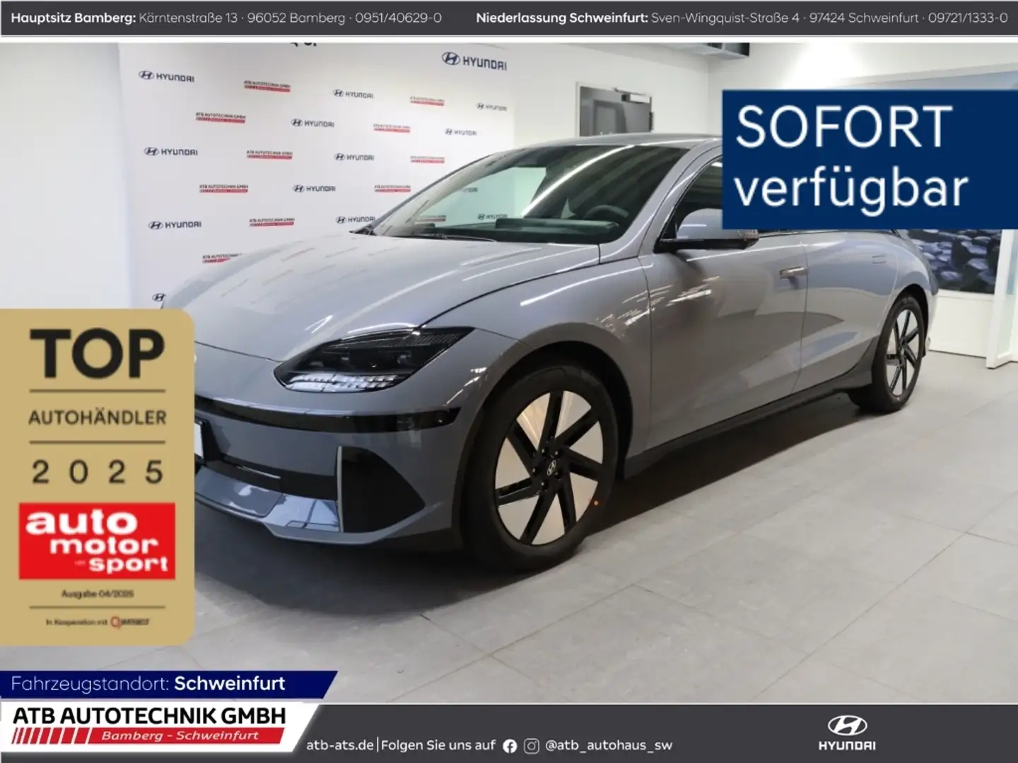 Hyundai IONIQ 6 UNIQ-Paket 77,4 kWh Navi 2-Zonen-Klimaautom Blau - 1