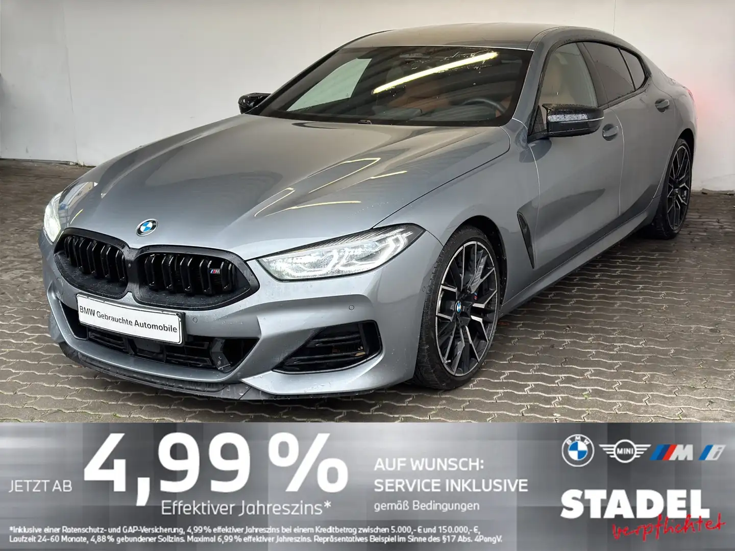 BMW M850 i xDrive Gran Coupé Navi.LED.360°.ACC.KomfZg Gris - 1