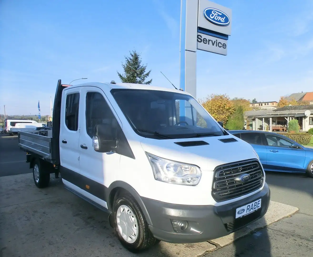 Ford Transit Pritsche L3 DoKa/AHK/7Sit/Insp+Zahnrieme Blanc - 1