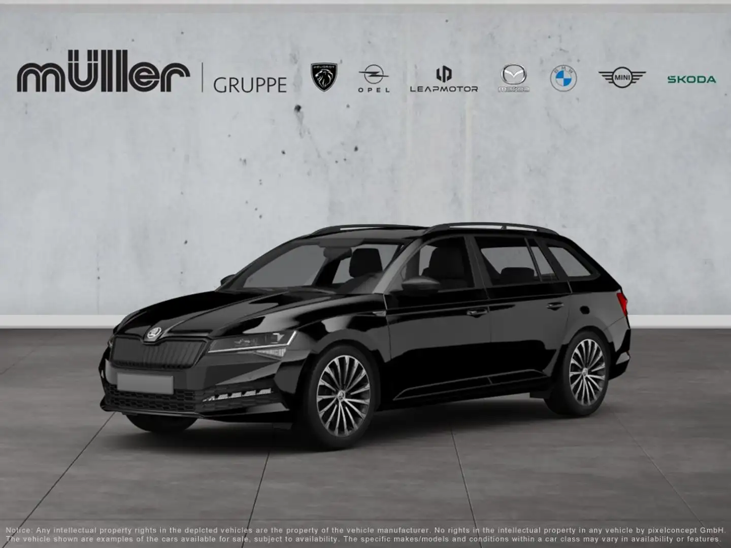 Skoda Superb Combi Sportline 4x4 Schwarz - 1