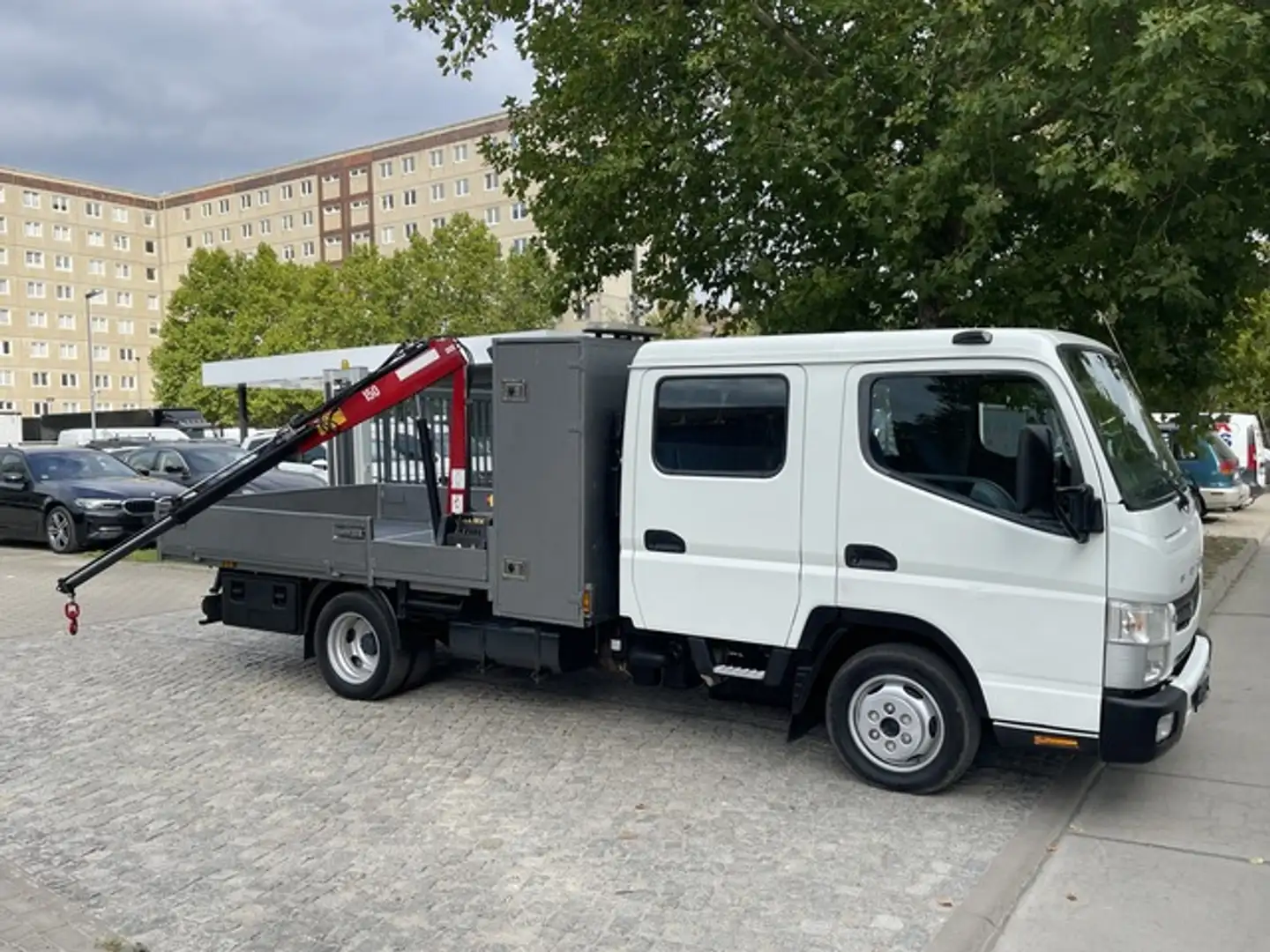Mitsubishi Canter Fuso 3C15 3,0D mit Kran Weiß - 1