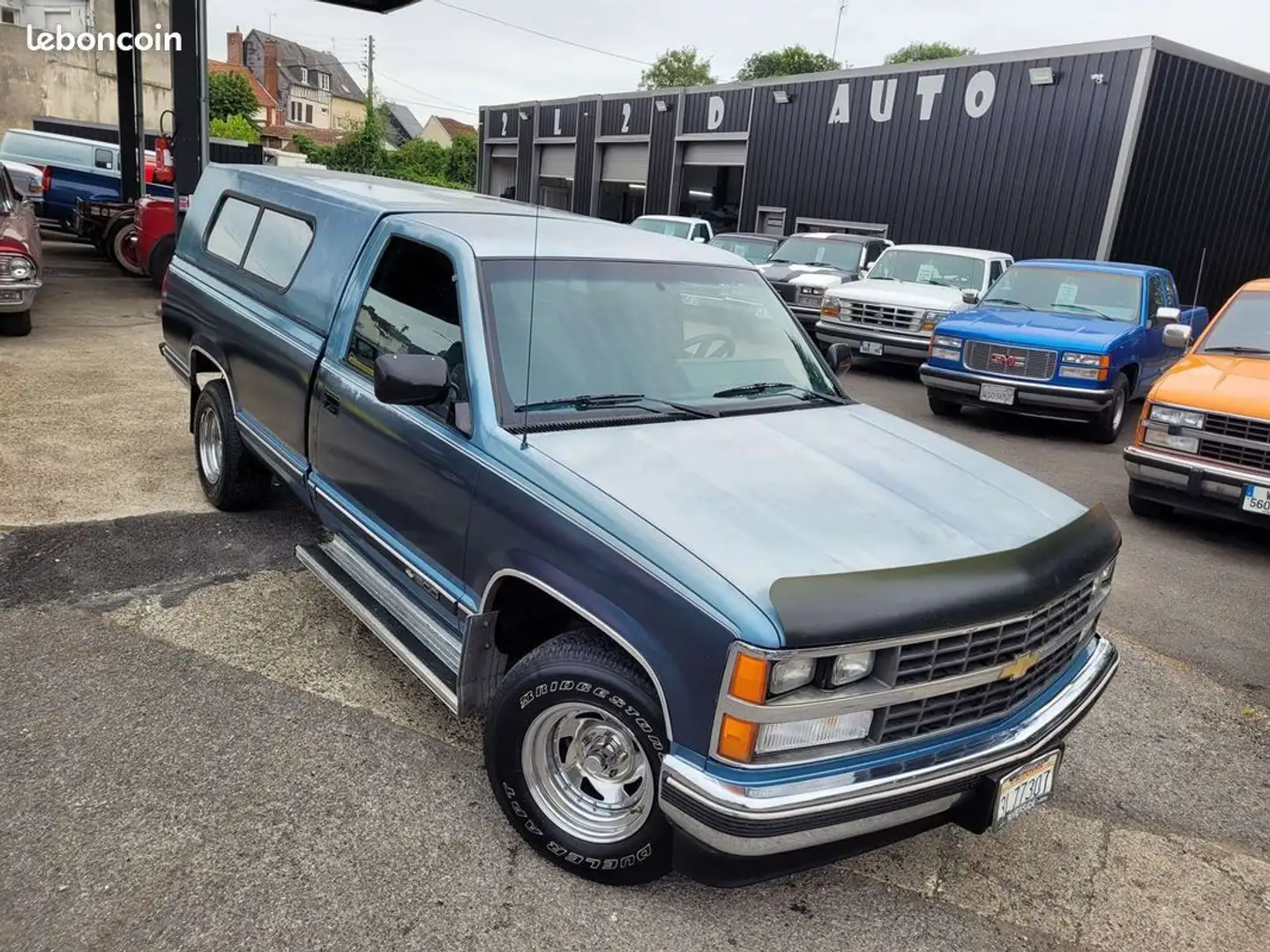 Chevrolet Silverado C1500 5.7 V8 350ci benne longue 3 places Bleu - 1