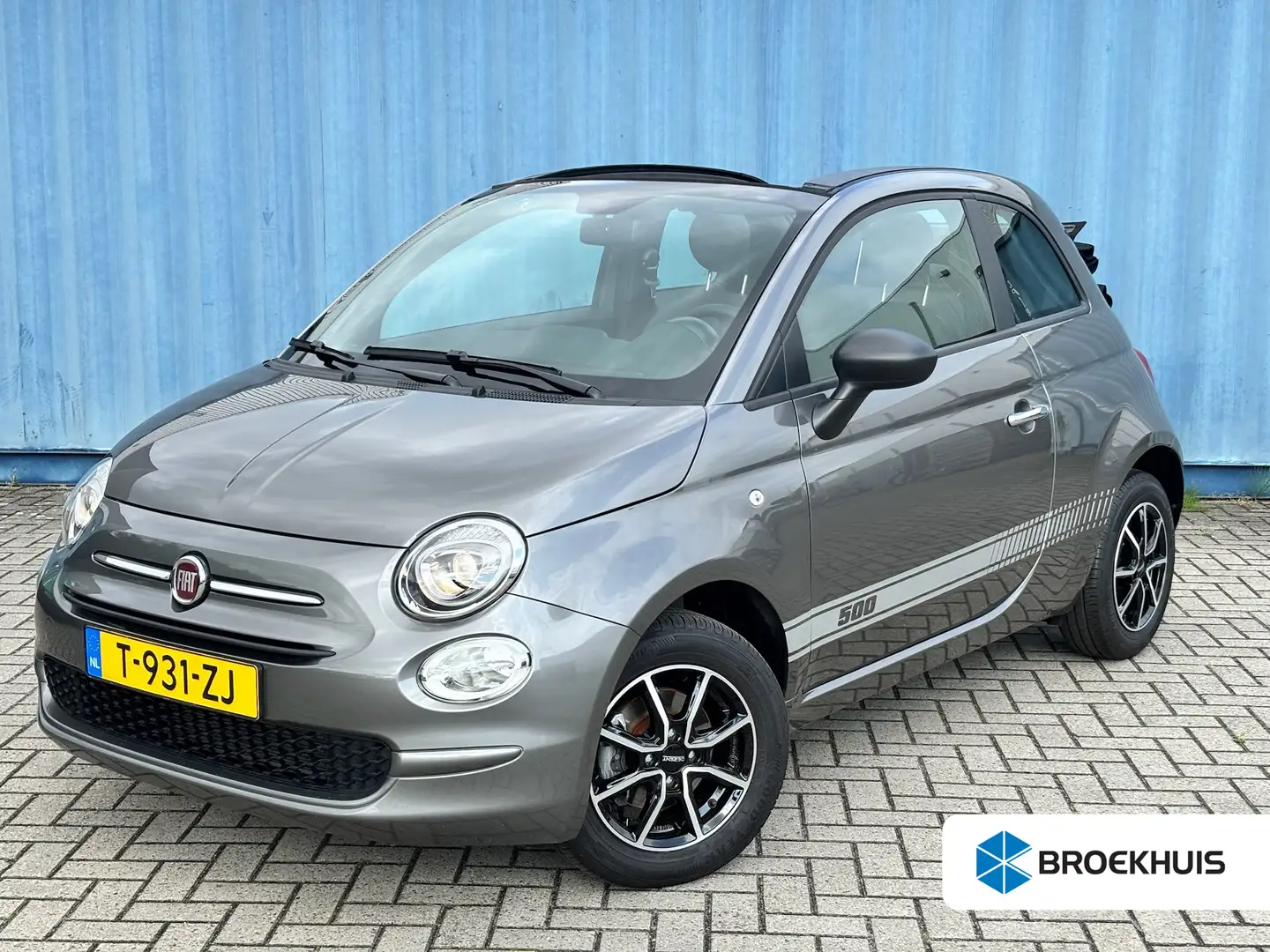 Fiat 500C Cabrio Hybrid CABRIO | Zwarte spiegelkappen | Airc Gris - 1