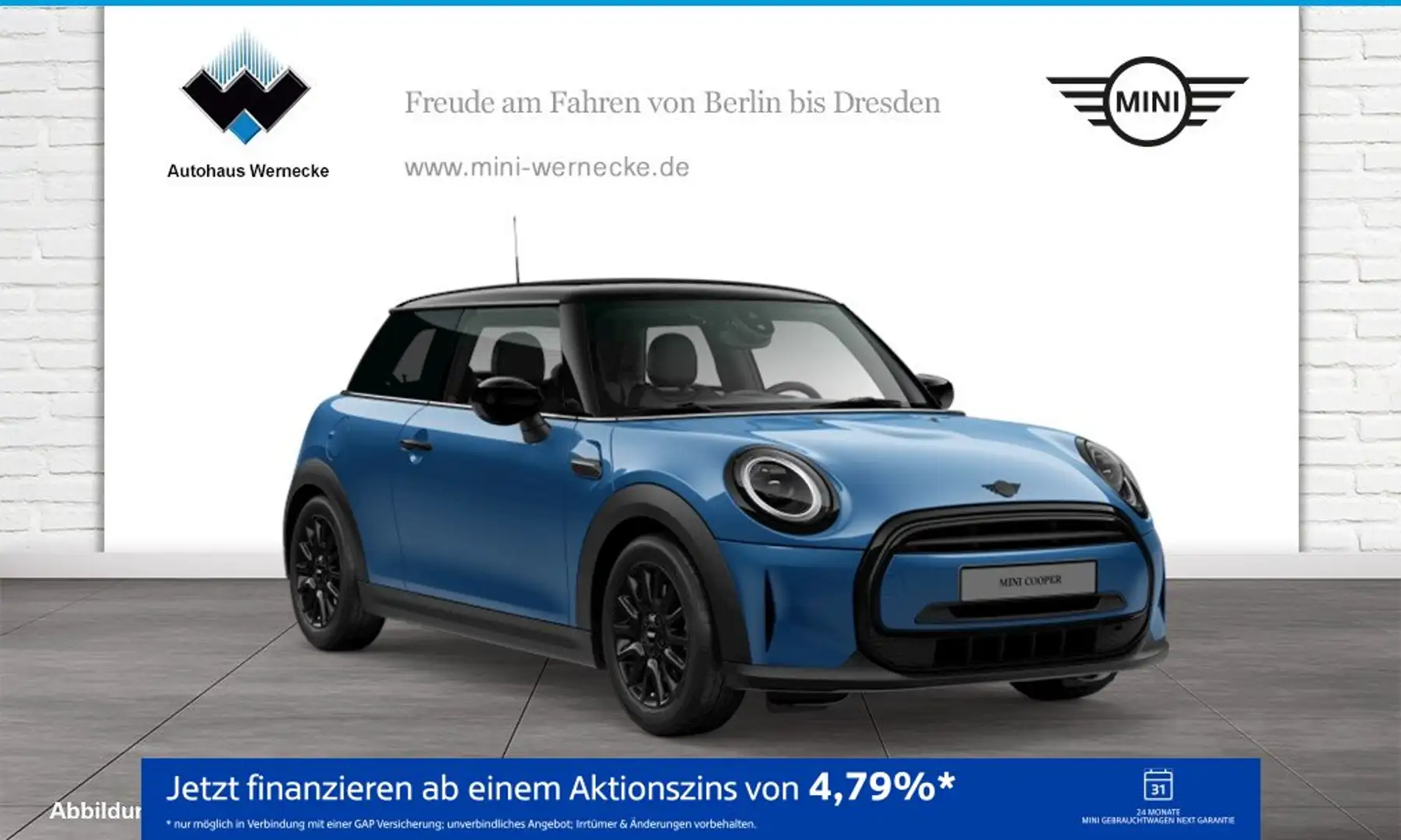MINI Cooper Hatch Black Pepper DAB LED Navi Tempomat Blau - 1