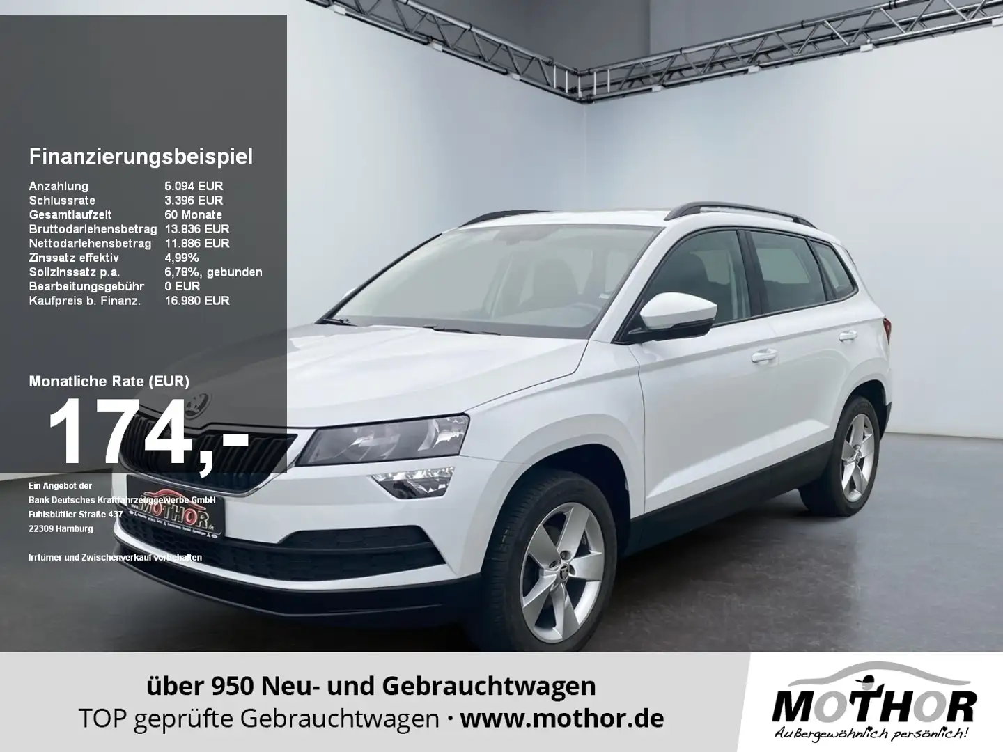 Skoda Karoq Ambition 1.6 TDI TEMP PDC KAM USB Bianco - 1