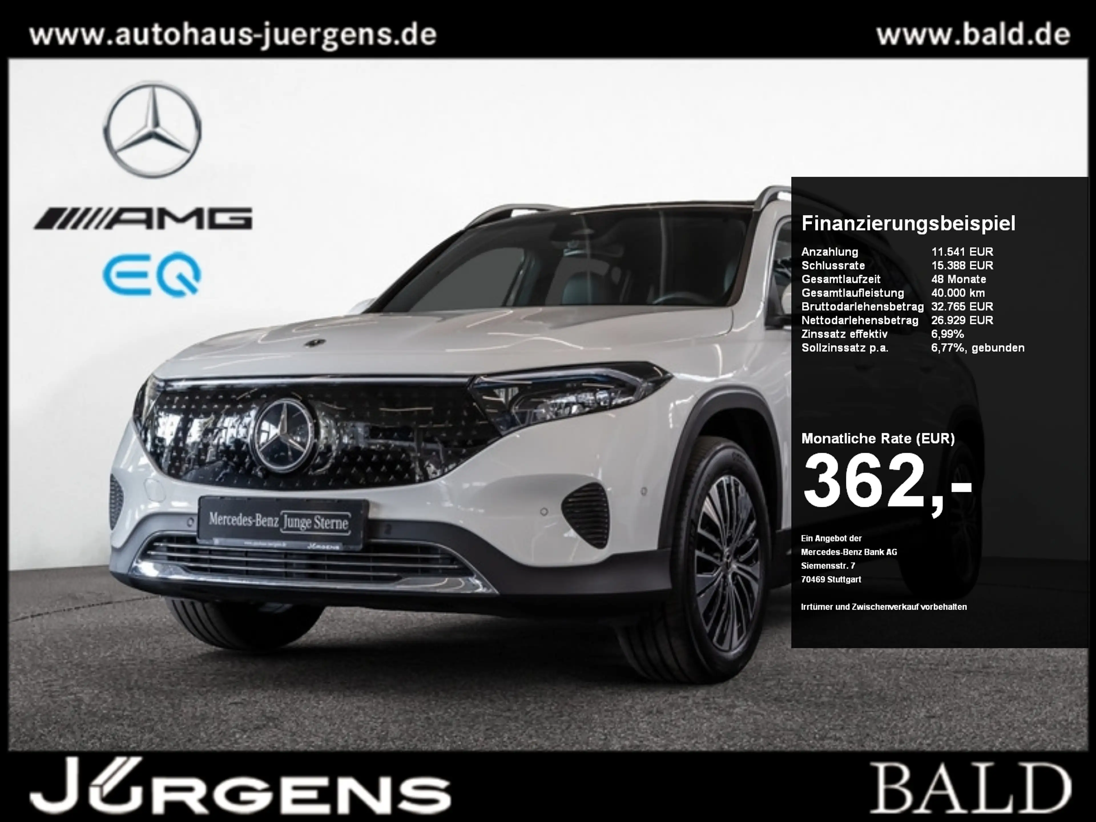 Mercedes-Benz EQB 300 4M Progressive/LED/360/Pano/Distr/Totw