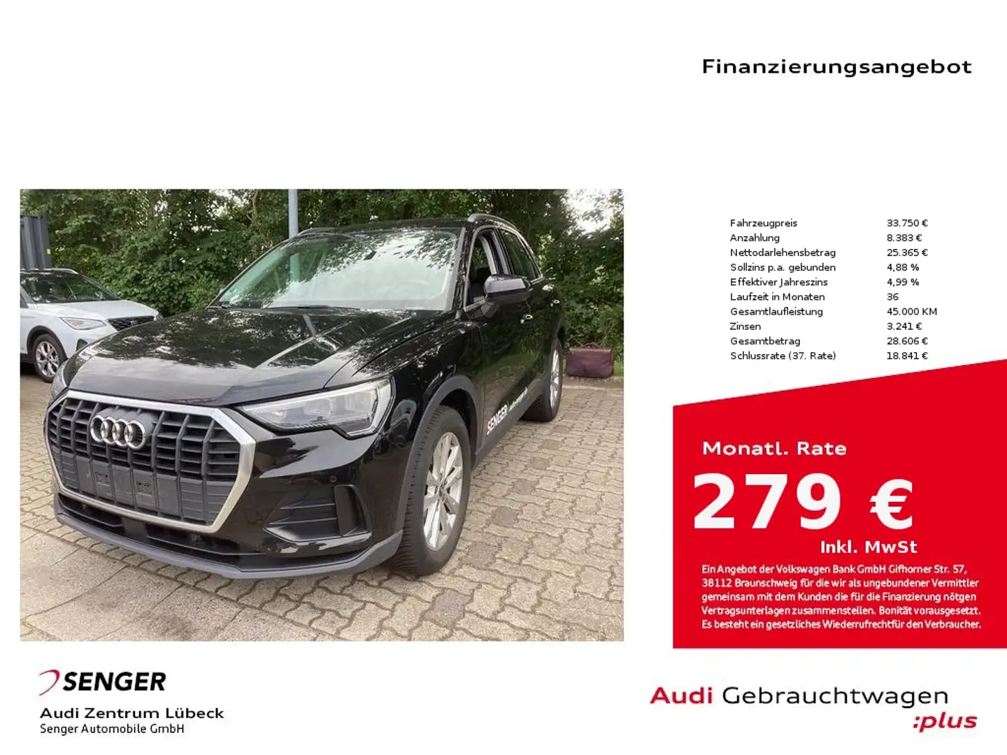 Audi Q3 35 TFSI S tronic AHK PDC SHZ Virtual Schwarz - 1
