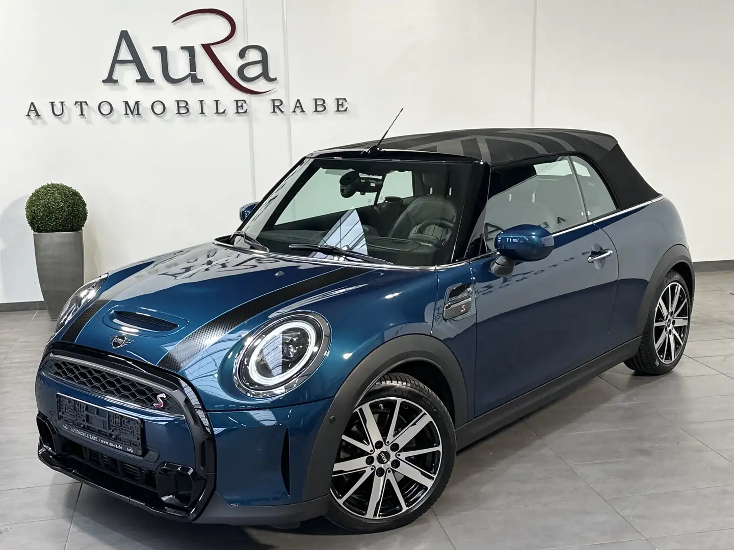 MINI Cooper S Cabrio Sidewalk Edition NAV+LED+H&K+HUD Bleu - 2