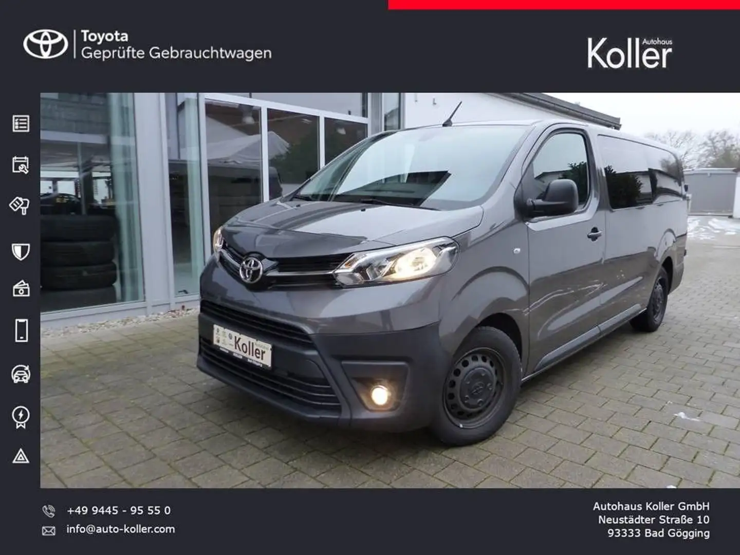 Toyota Proace 2.0 D L2 Navi CarPlay Tempomat 9-Sitze Grau - 1