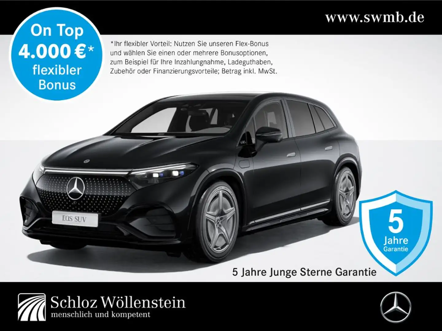 Mercedes-Benz EQS SUV EQS 580 4M SUV AMG/AHK/Digital Light/Hyperscreen Schwarz - 1