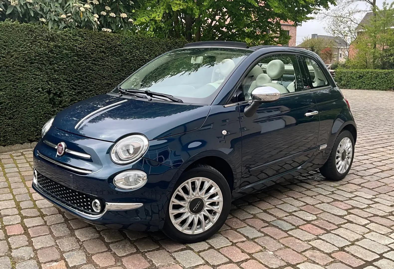 Fiat 500C Cabrio 1.2i Lounge  ### 86000 km ### Blauw - 1