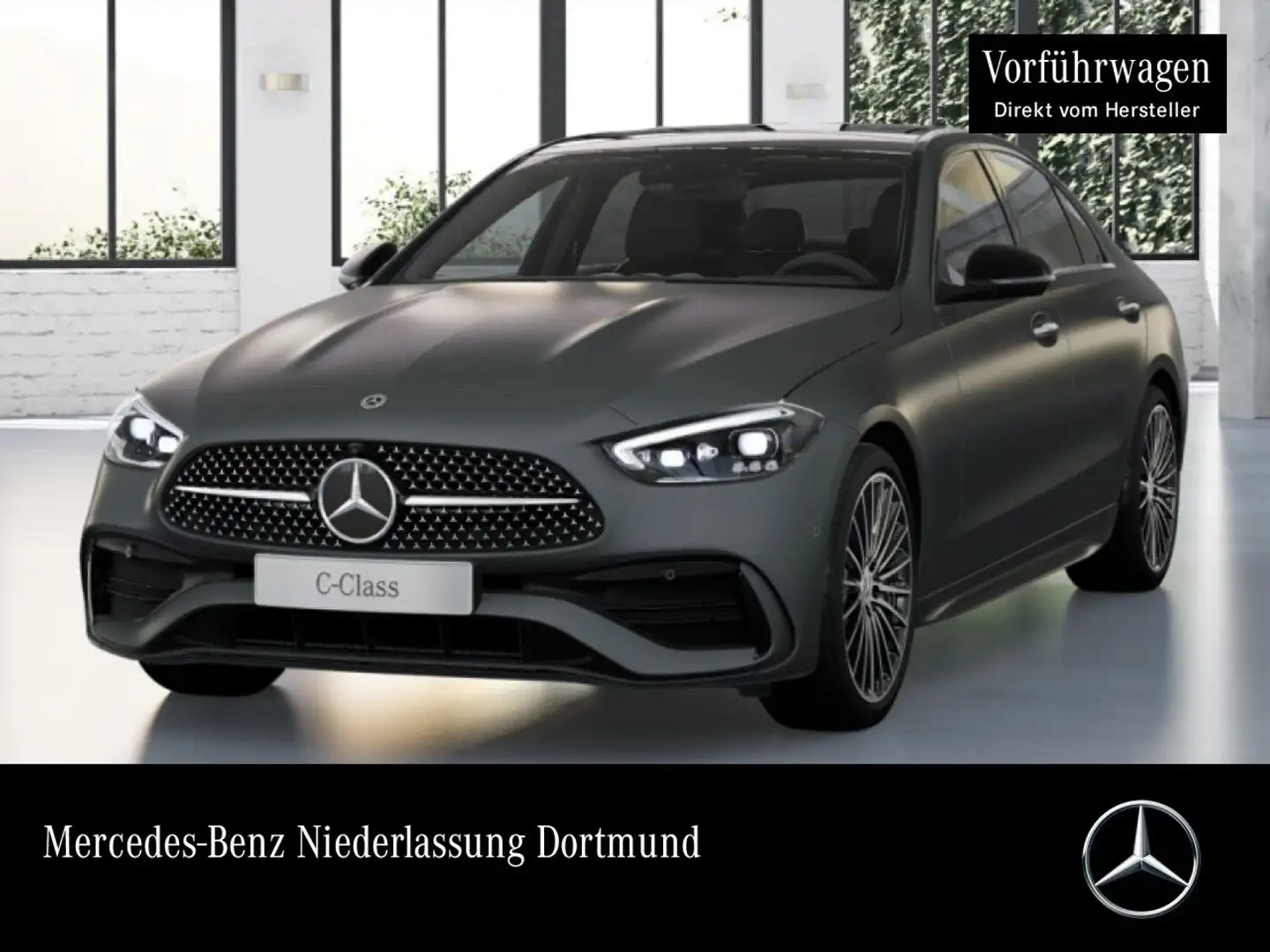 Mercedes-Benz C 300 d 4M AMG+NIGHT+PANO+360+AHK+KEYLESS+9G Grau - 1