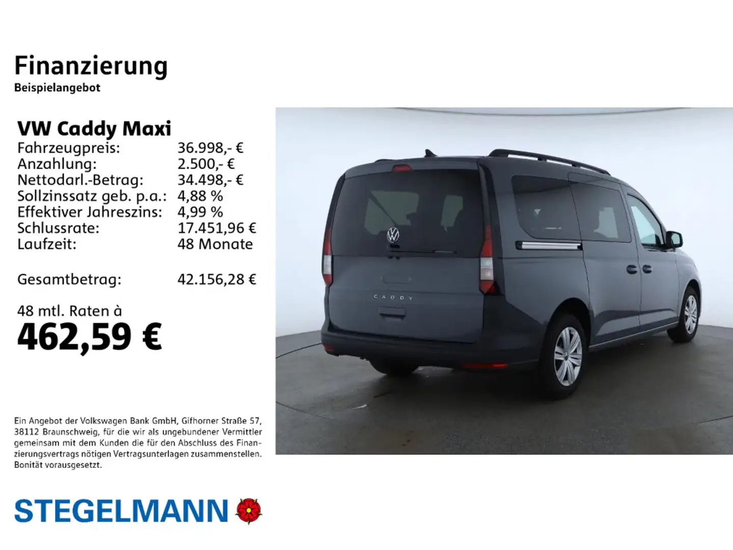 Volkswagen Caddy Maxi 1.5 TSI DSG Navi*Zuziehhilfe*7-Sitzer Gris - 2