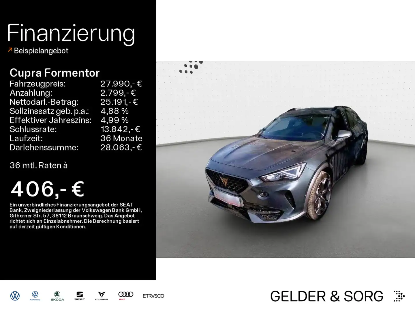 CUPRA Formentor 1.4 eTSI LED*Navigation*AHK*Panorama Grigio - 1