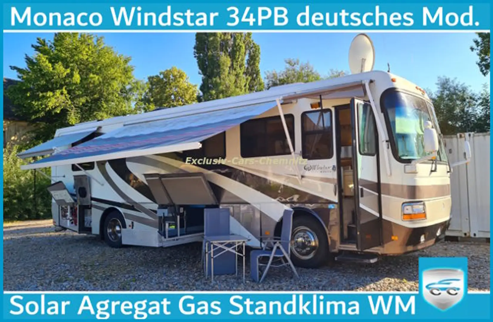 Monaco Windsor 34PB D-Agregat Gastank Solar Hydraulik Wit - 1