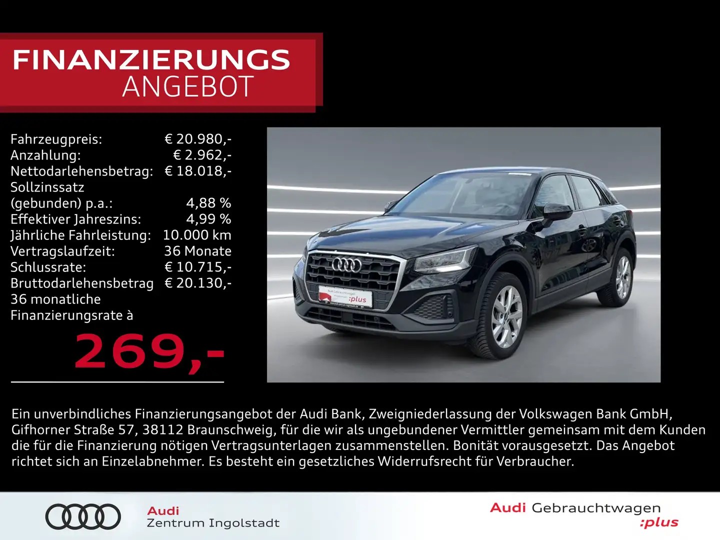 Audi Q2 35 TFSI S tronic NAVI AHK virtual Leder Kam. Black - 1