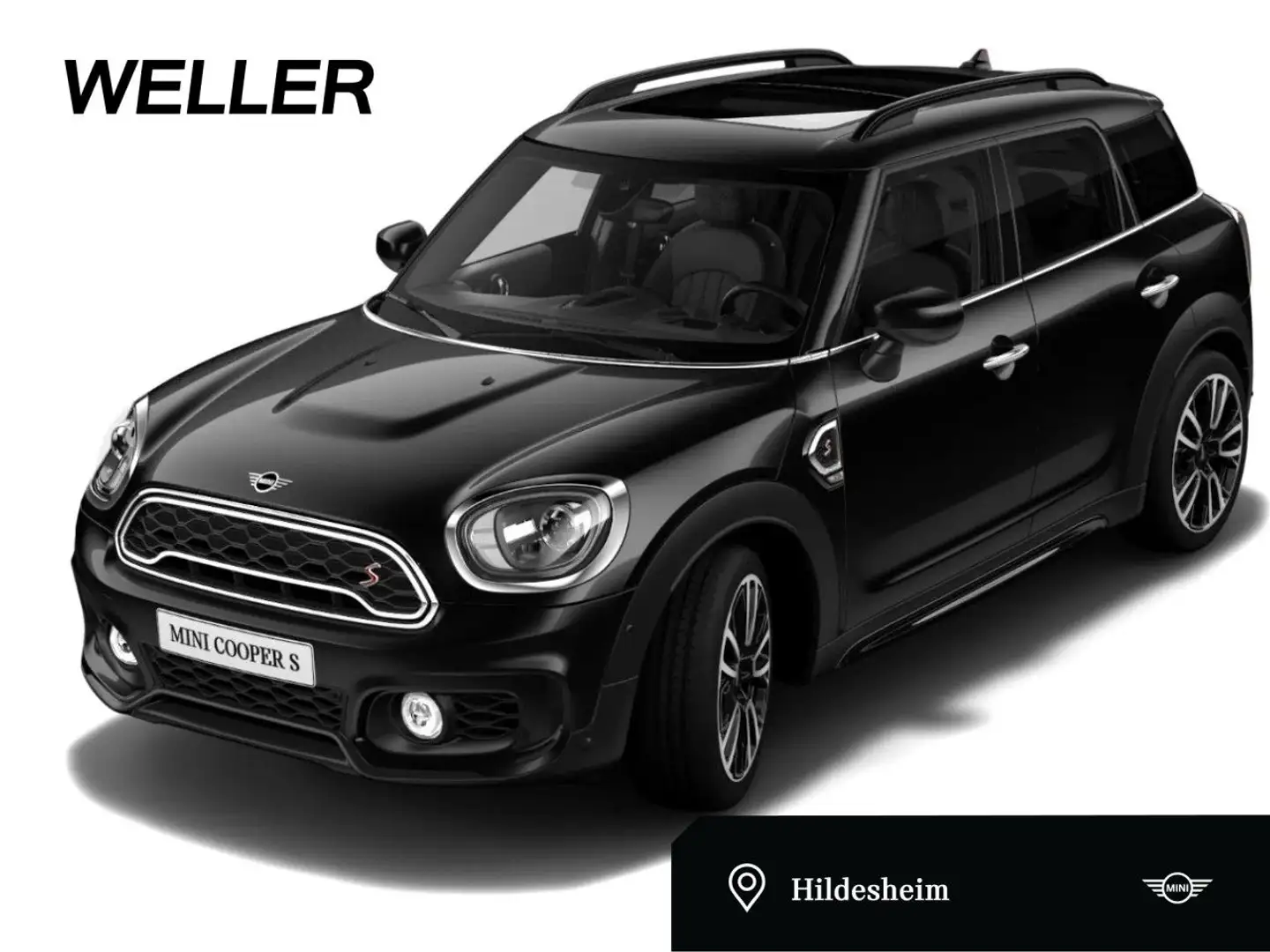 MINI Cooper S Countryman Pano,HuD,Kam,H/K,ACC,PA,DA LED Schwarz - 1