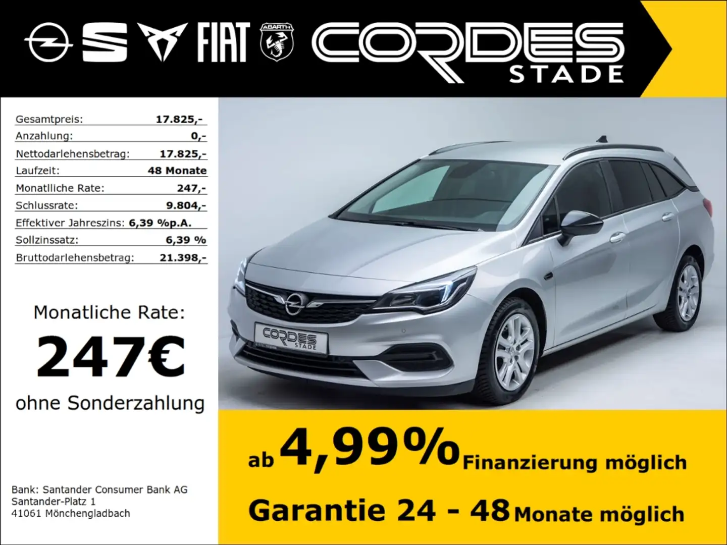 Opel Astra K ST Turbo Edition 1.4 Direct Injection Allwetter Zilver - 1