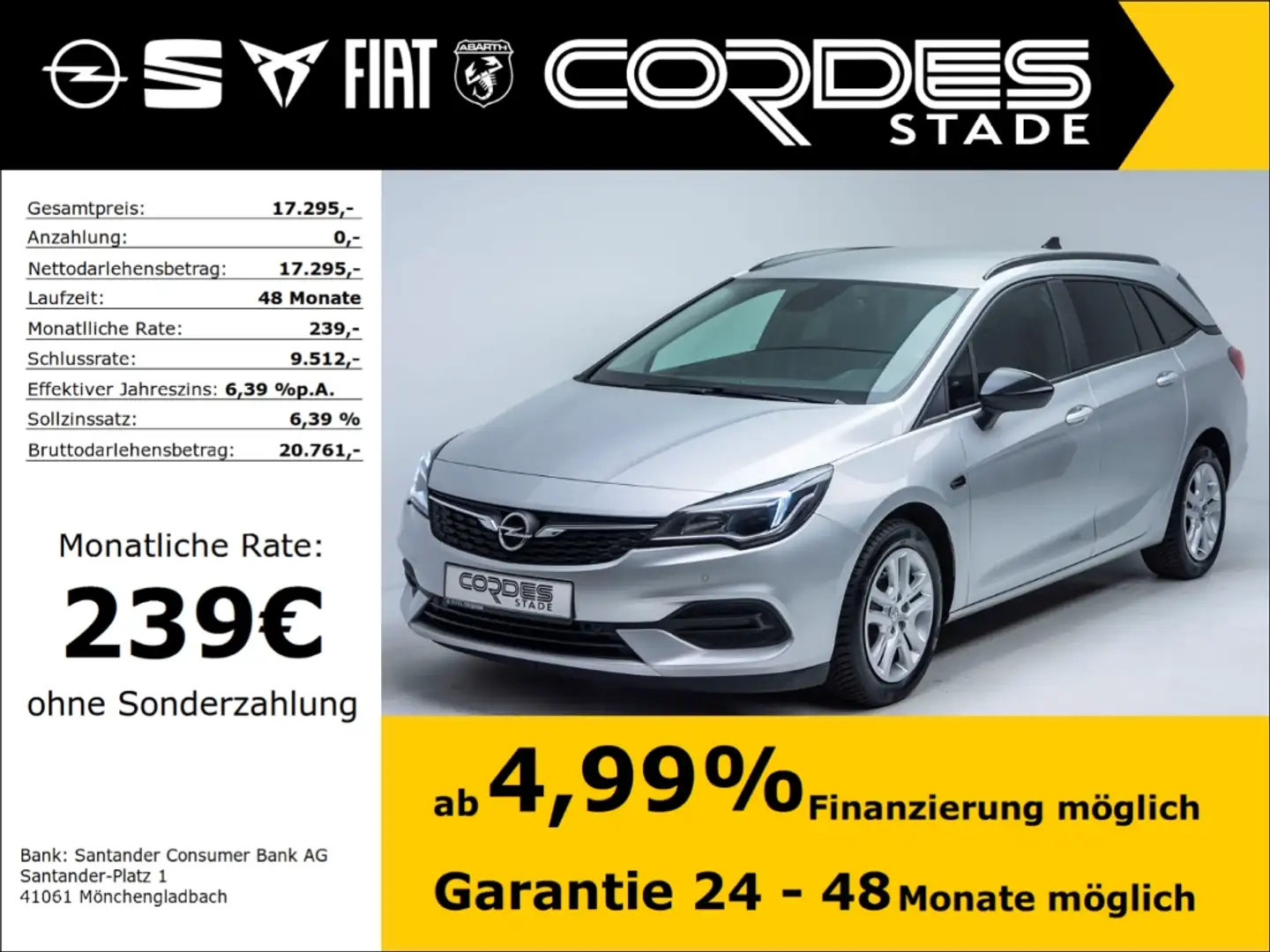 Opel Astra K ST Edition 1.4 Turbo Injection Allwetter PDC (65 Zilver - 1