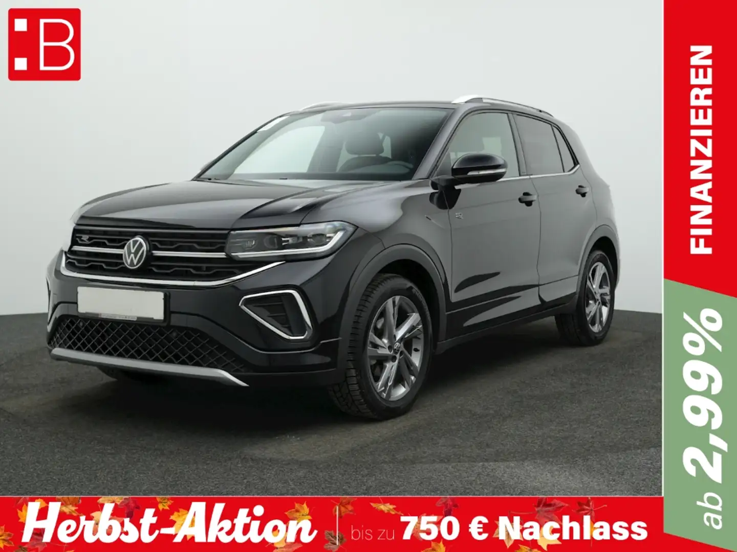 Volkswagen T-Cross 1.0 TSI DSG R-Line IQ.LIGHT NAVI ACC Noir - 1
