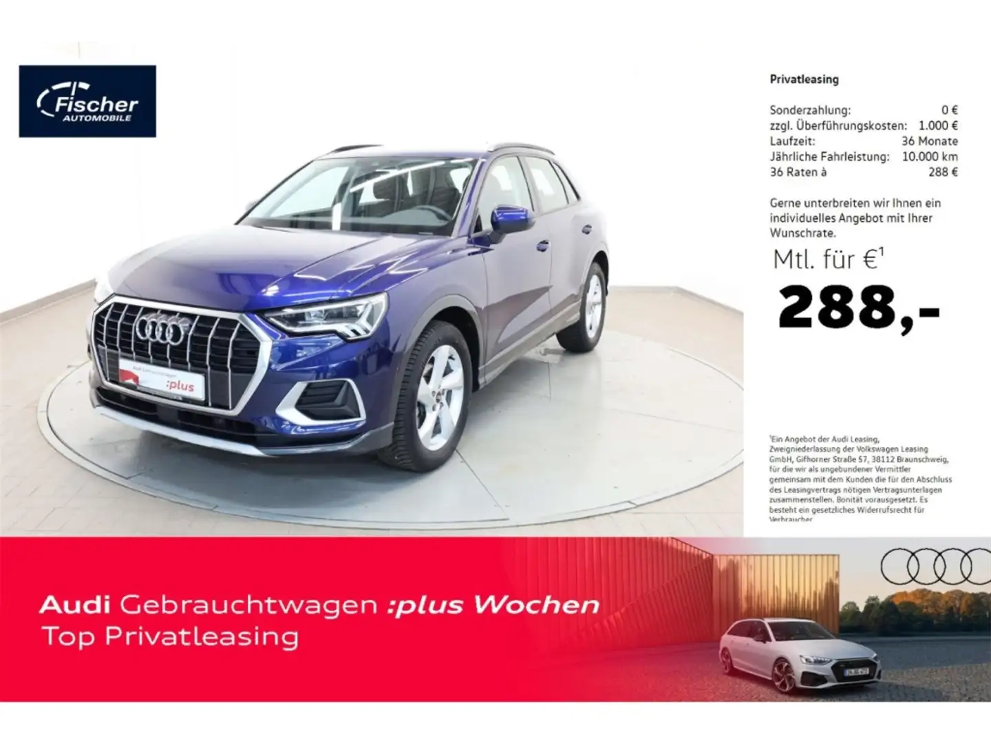 Audi Q3 35 TDI advanced S-Tronic AHK-Vorb./NAV/LED Bleu - 1