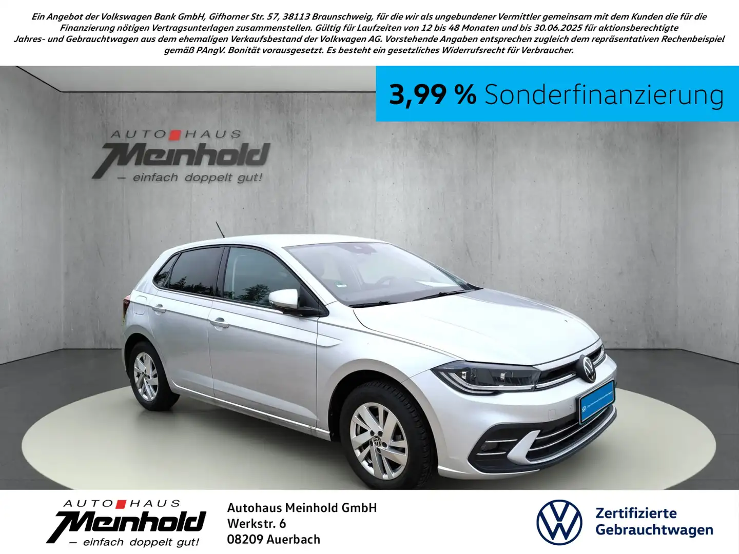 Volkswagen Polo 1.0 TSI DSG Style, IQ.DRIVE, Navi, Matrix Silber - 1