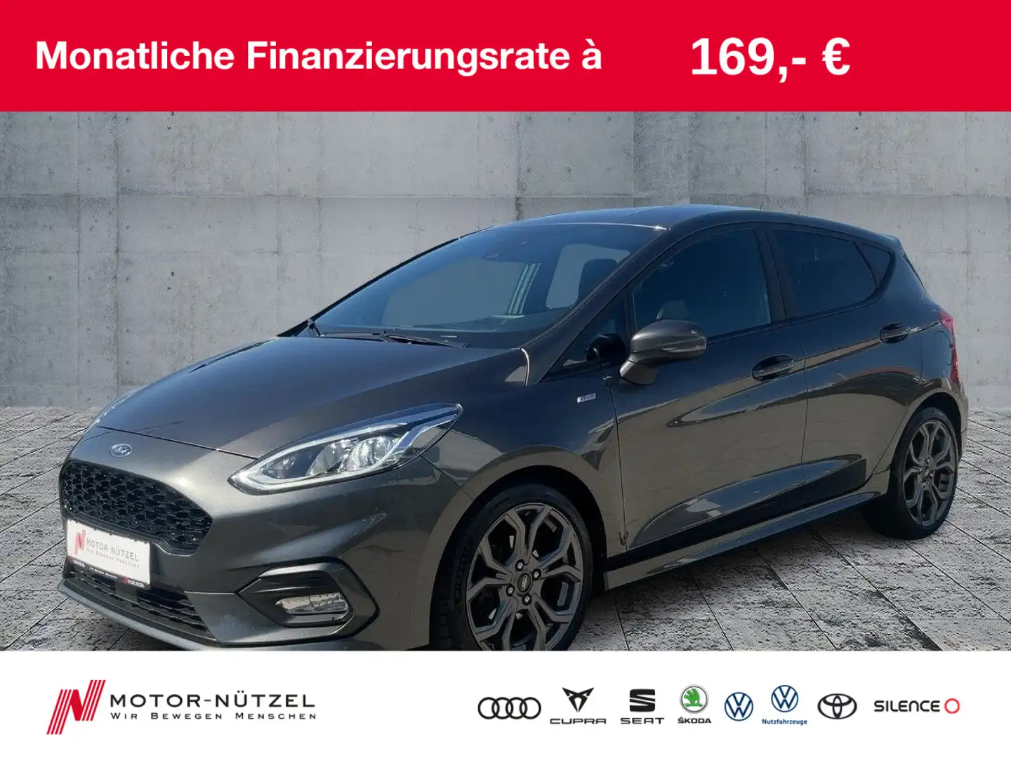 Ford Fiesta 1.0 EcoBoost ST-LINE APP+SHZ+RFK+B&O+17" Grau - 1