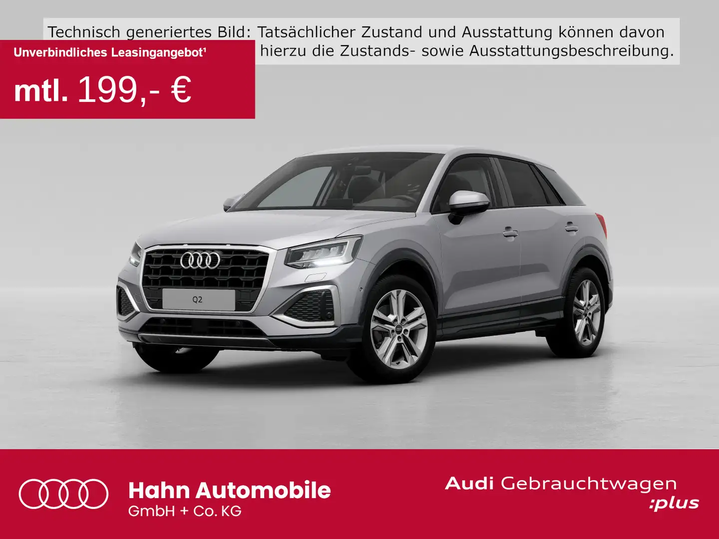 Audi Q2 35 TFSI advanced AHK Navi-Vor CAM LED Einpark Silber - 1
