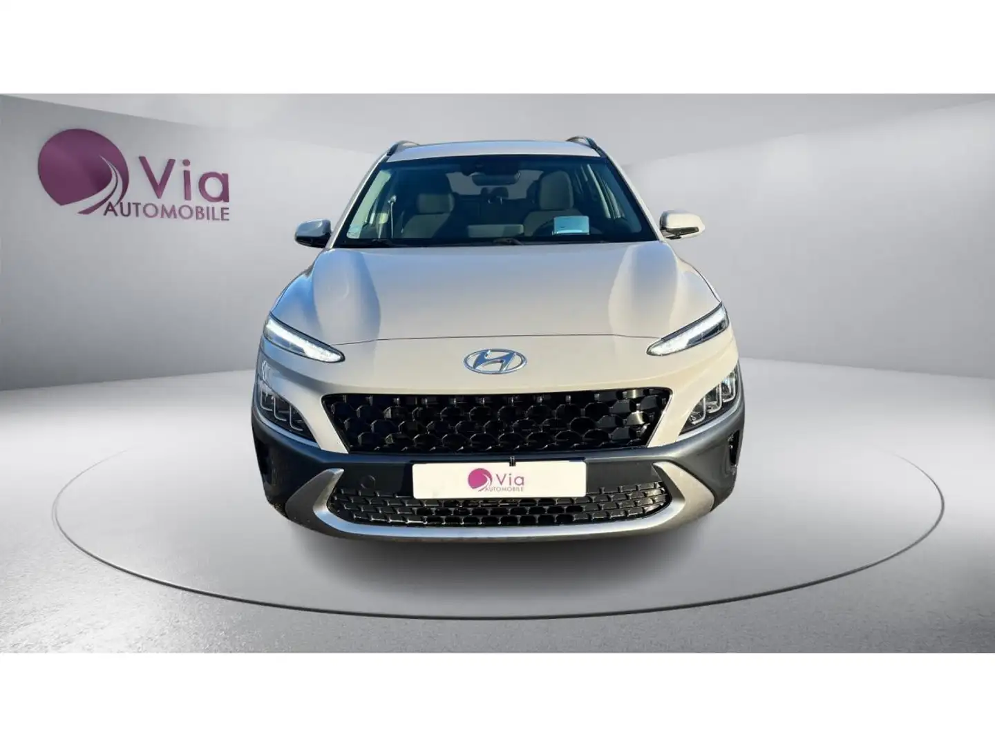 Hyundai KONA 1.6 GDI 141CH CREATIVE HYBRID/ESS - CAMERA DE RECUL / AFFICHAGE TETE HAUTE / CARPLAY Gris - 2