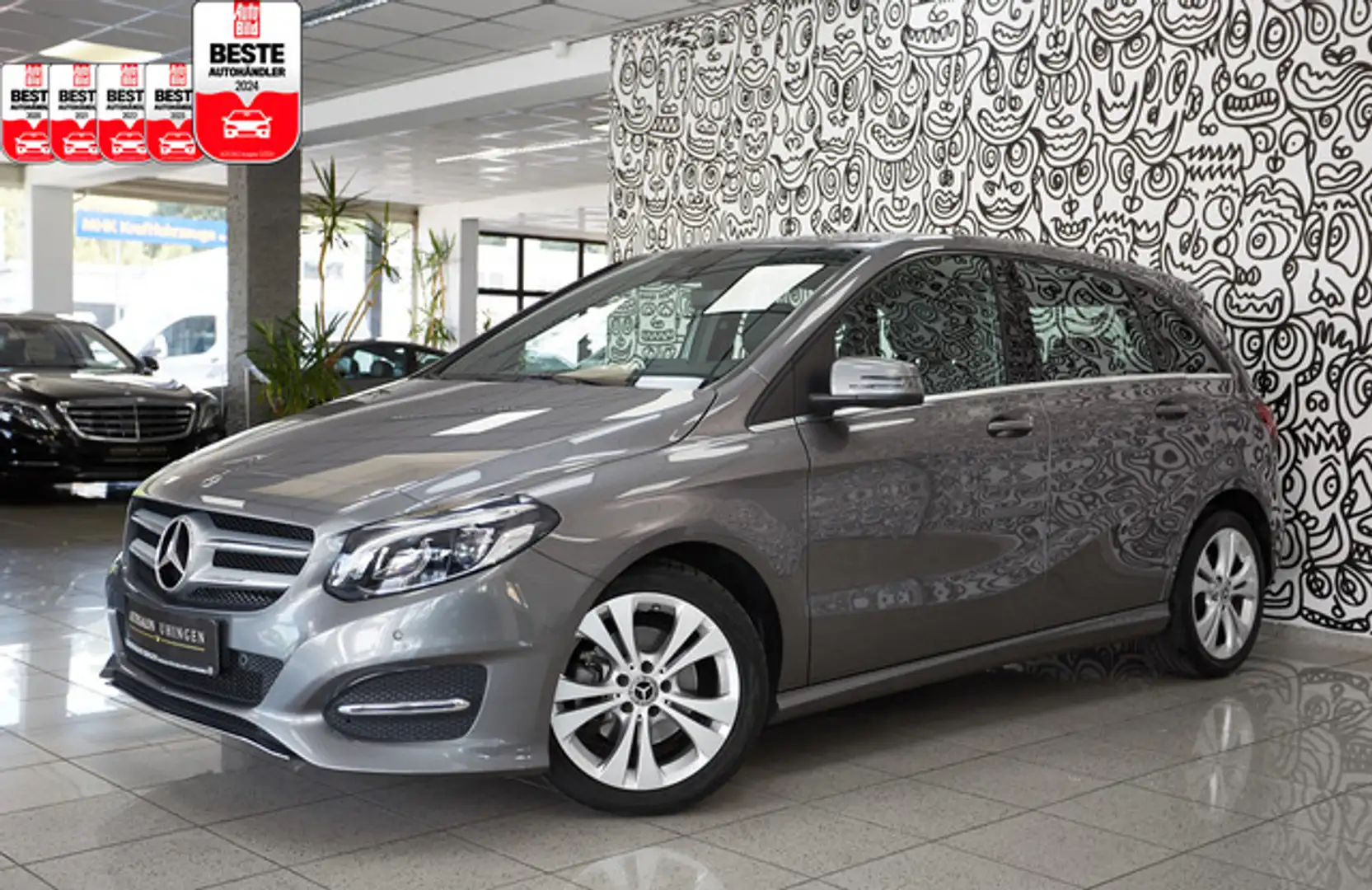 Mercedes-Benz B 200 7G-DCT*EDITION B*NAVI*KAM*KEY*LEDER*TOTWIN Сірий - 1