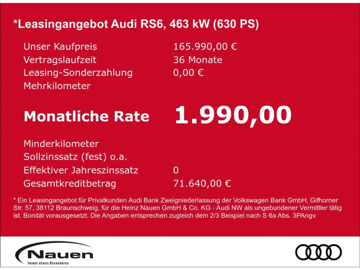 Audi RS6 Avant Performance *Keramik* blaue Akzente* Zilver - 2