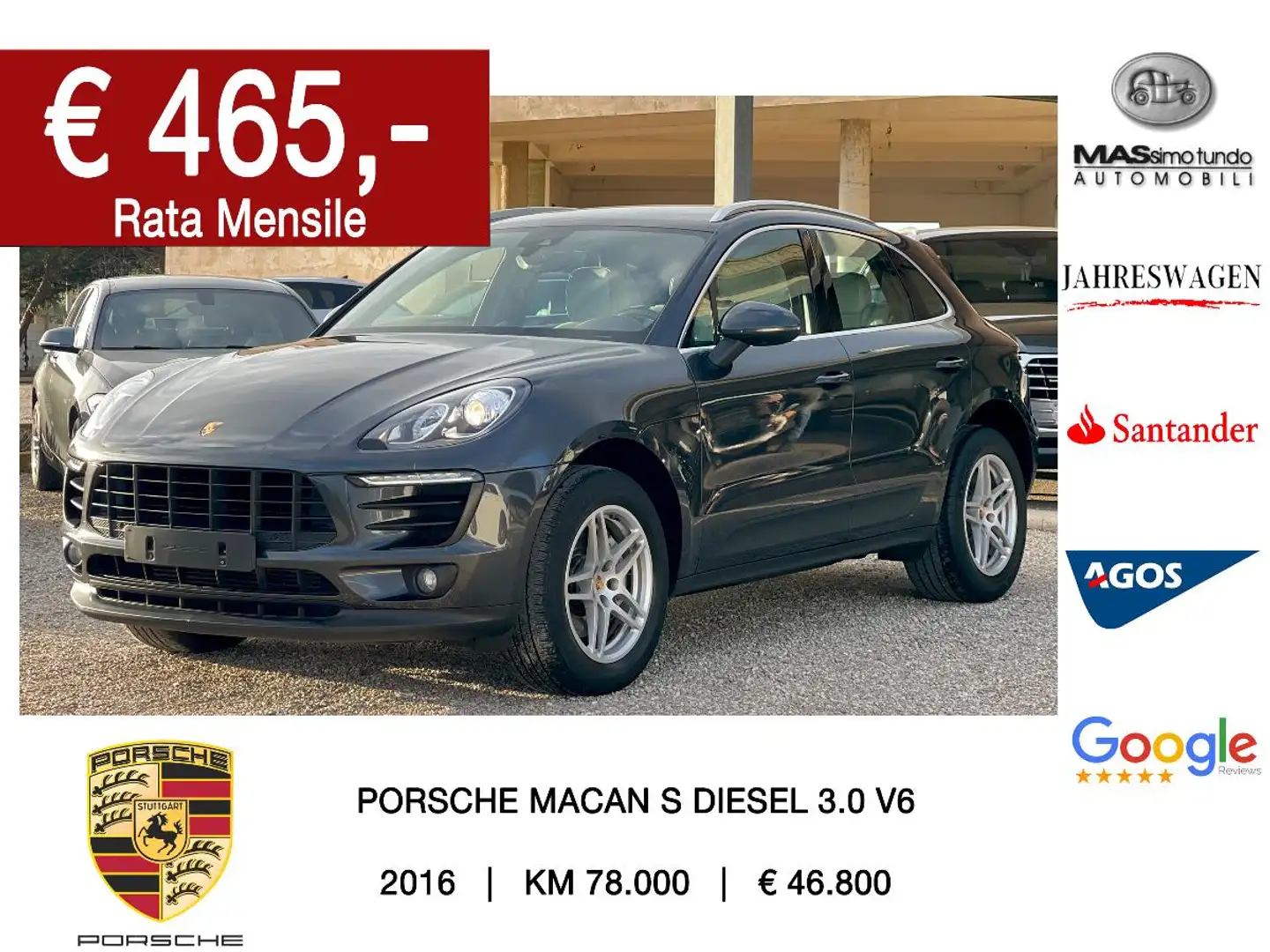 Porsche Macan 3.0 S Diesel Gris - 1