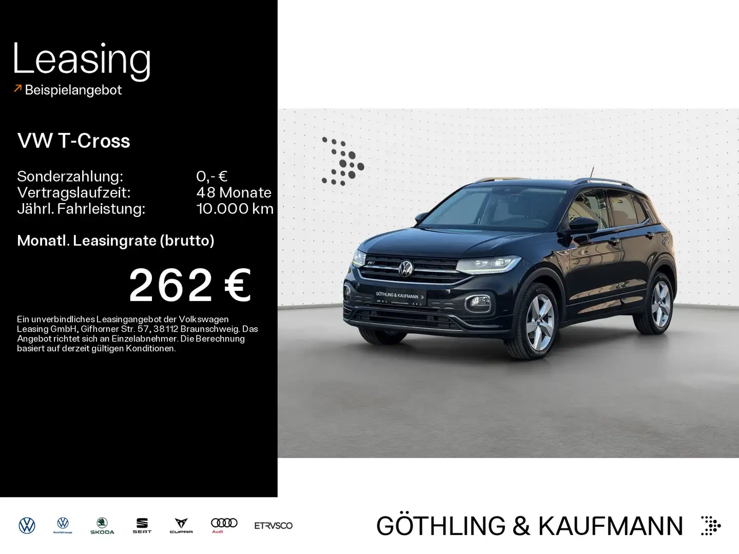Volkswagen T-Cross Style 1.5 TSI DSG*NAVI*KAM*R-Line*LED*Vi Schwarz - 1