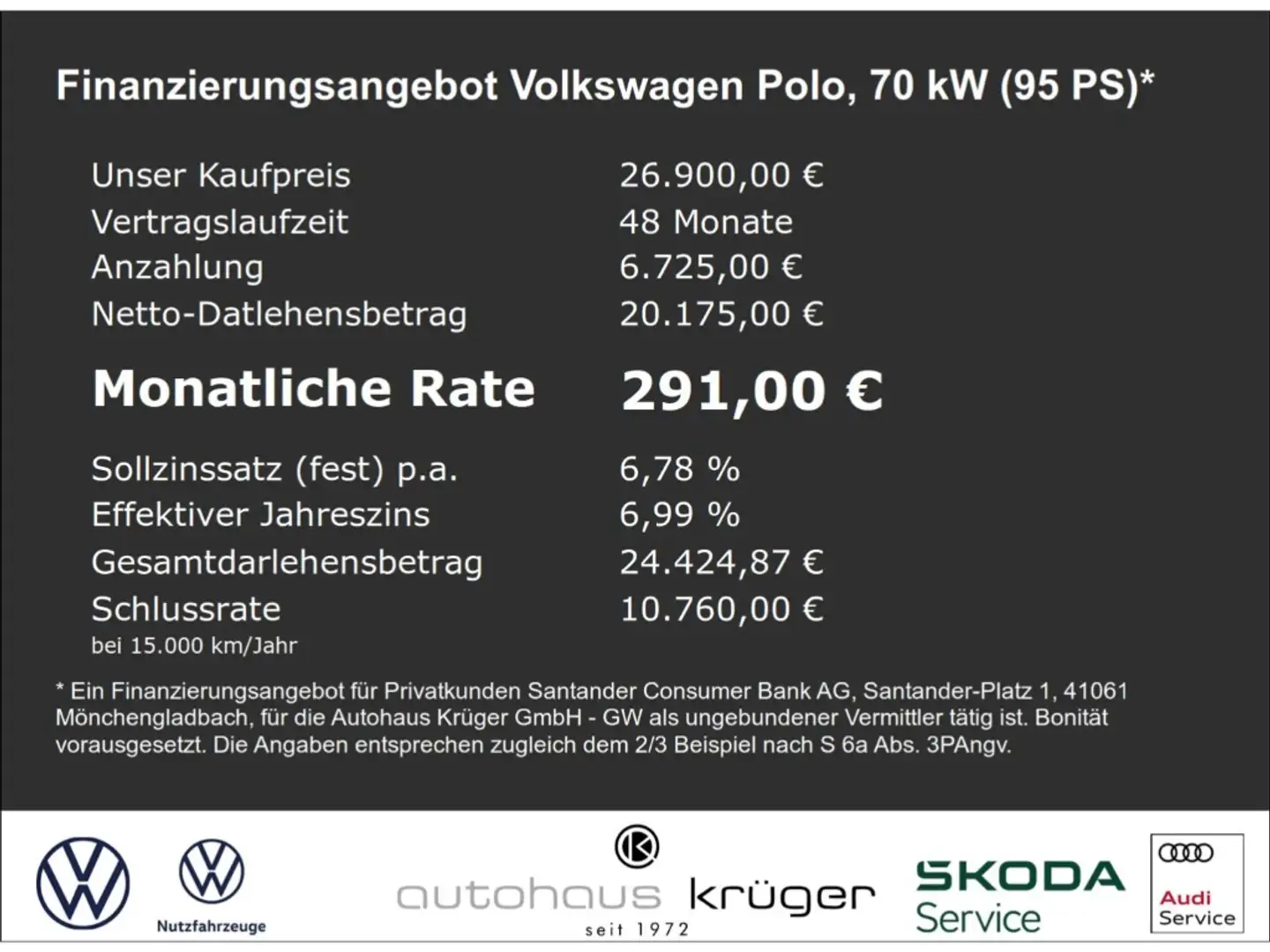 Volkswagen Polo 1,0 TSI Style 5-Gang Navi Digitales Cockpit LED Bl Grau - 2