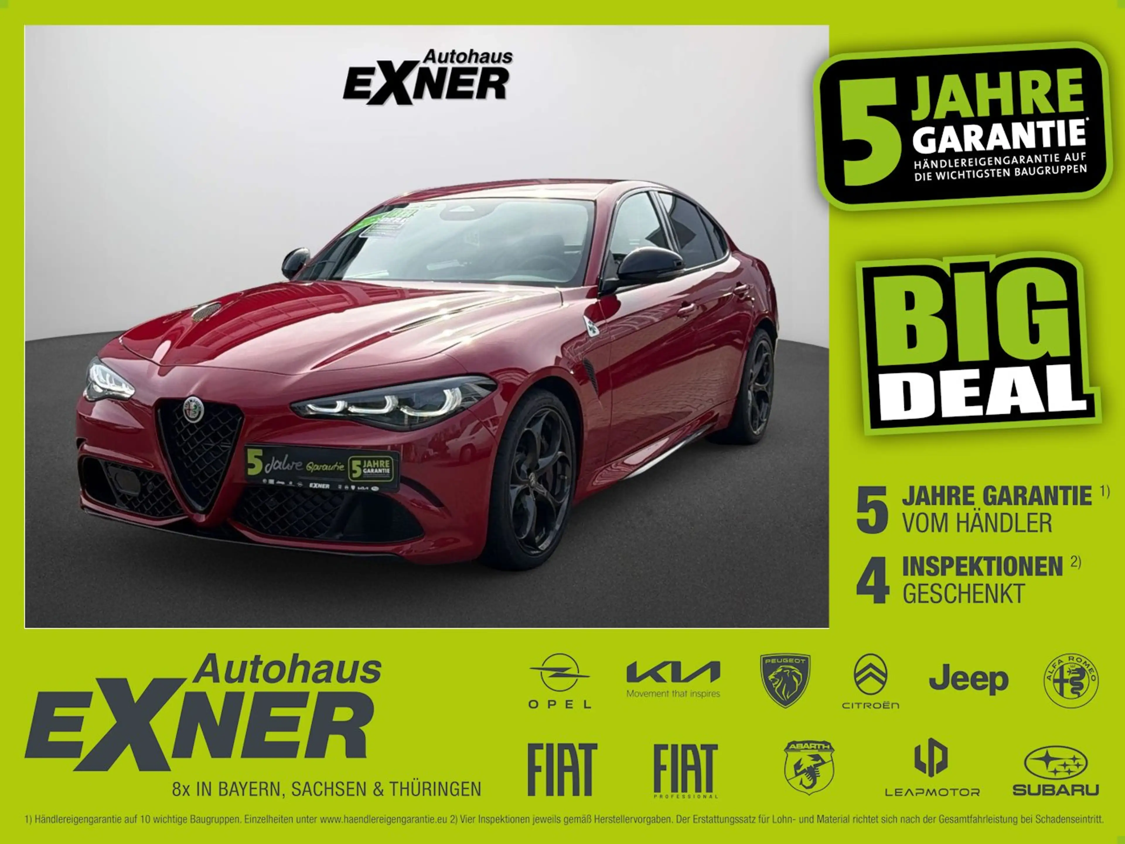 Alfa Romeo Giulia 2.9 V6 Bi-Turbo QUADRIFOGLIO ACC+LED+Navi