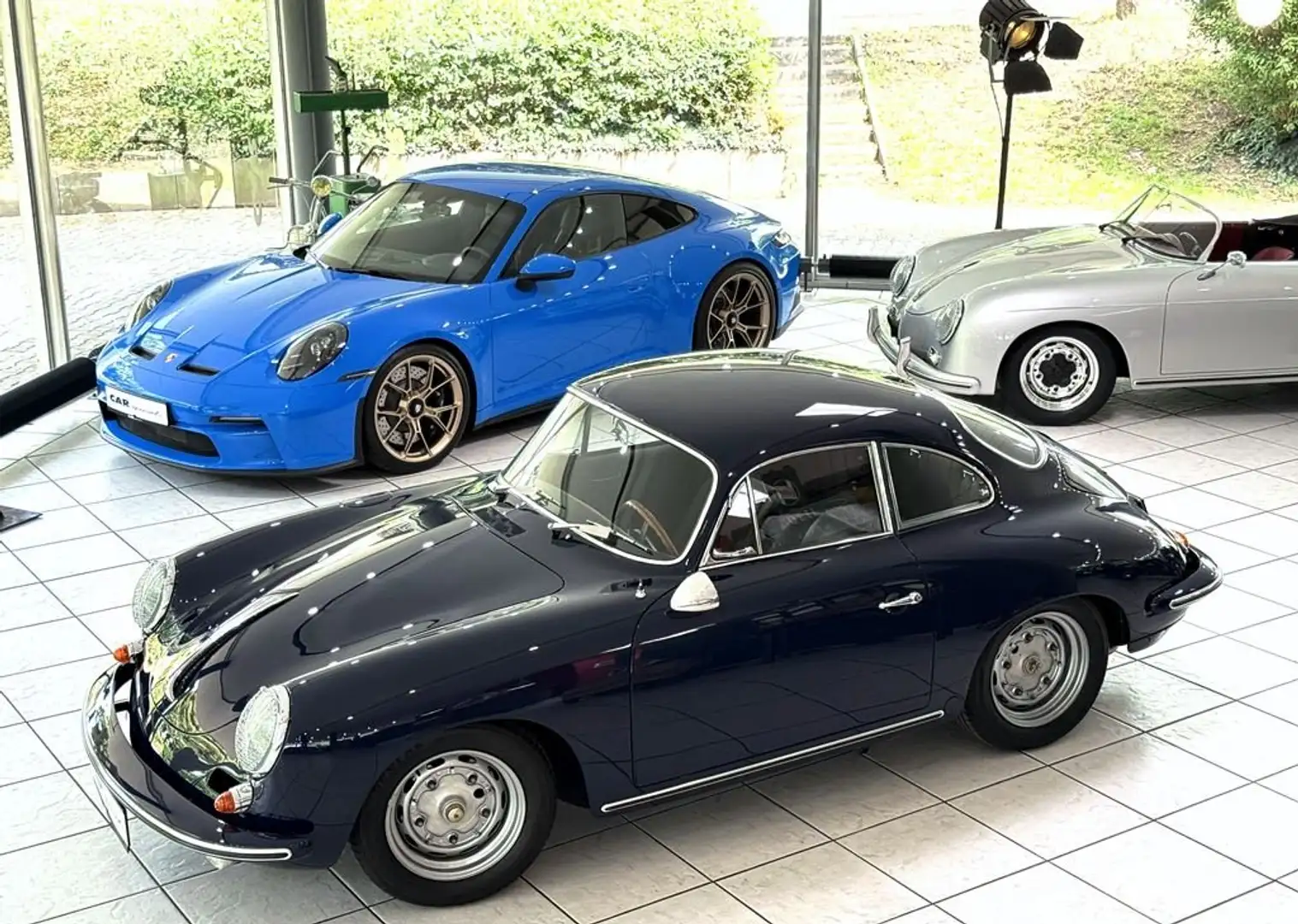 Porsche 356 356 B Carrera II GS GT Ambrosy Restauration Note 1 Bleu - 1