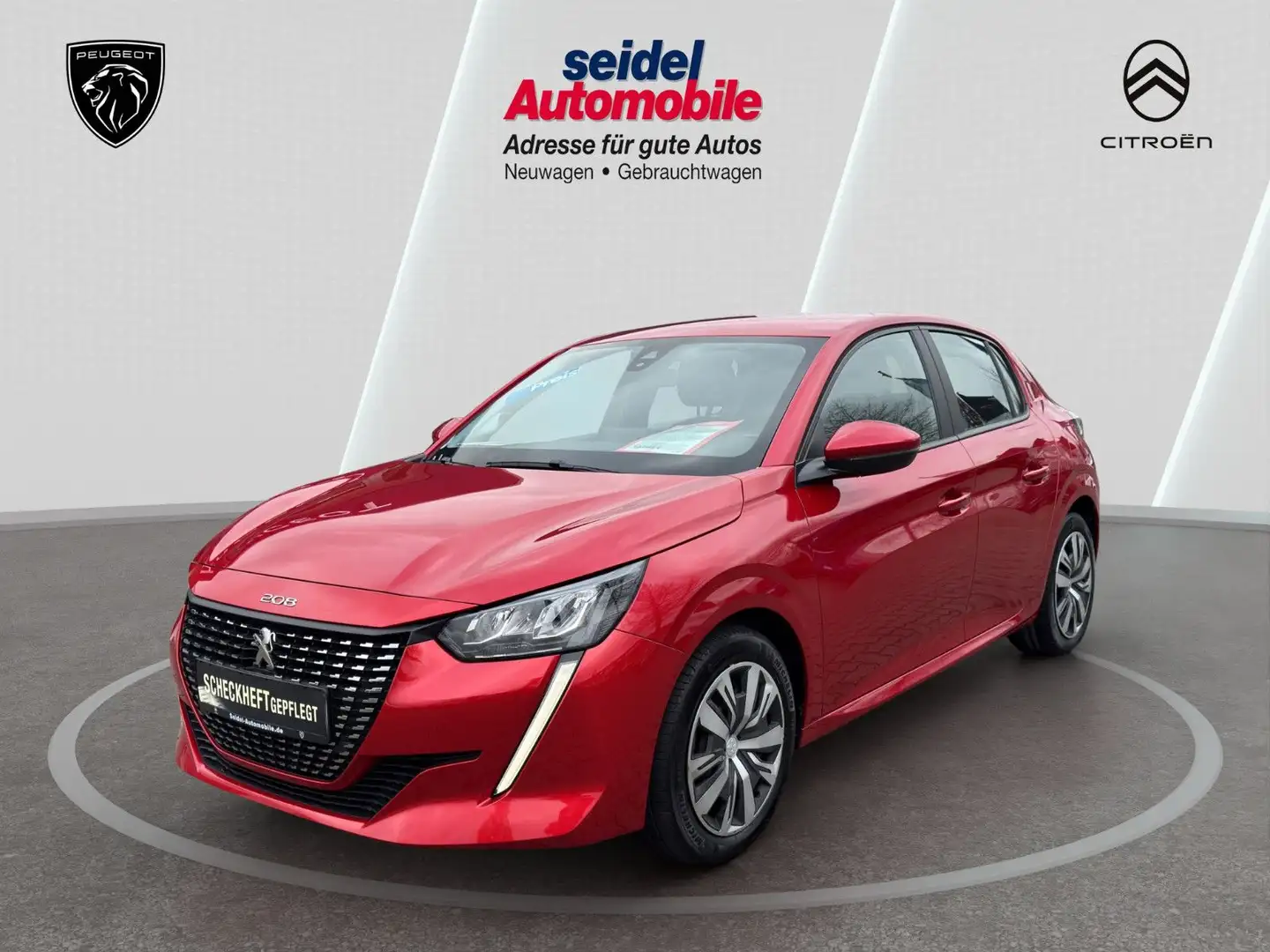 Peugeot 208 PureTech 75 Active,APP Connect.,wenig KM,SHZ Rot - 1