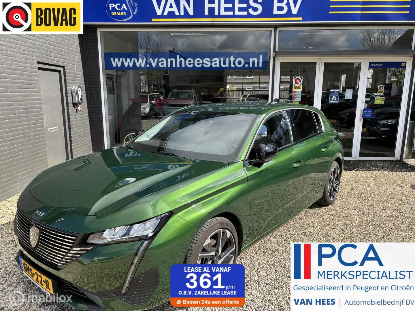 Peugeot 308 1.2 PureTech Allure130 PK EAT8 connect vision assi Groen - 1